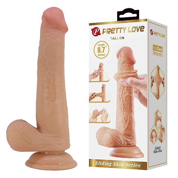 Pênis Realístico 22 cm com Ventosa: Sensação Real - Pretty Love Tallen
