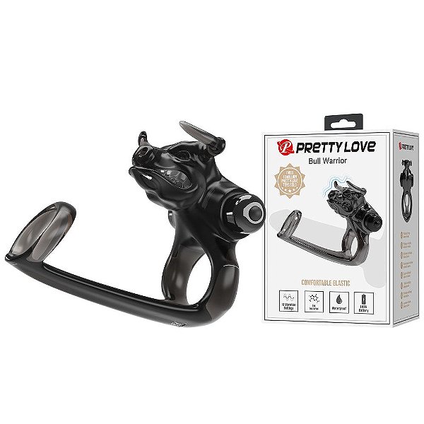 Anel Peniano Duplo e Estimulador Clitoriano - Pretty Love Bull Warrior