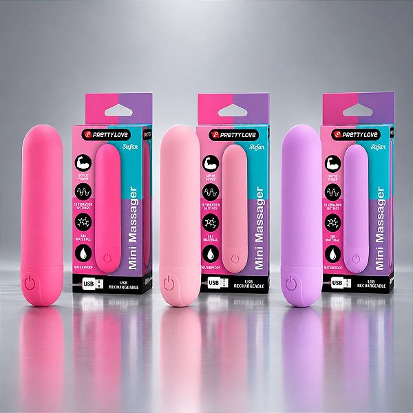 Vibrador Bullet Recarregável Pretty Love Stefan – 10 Modos de Vibração e Design Ergonômico