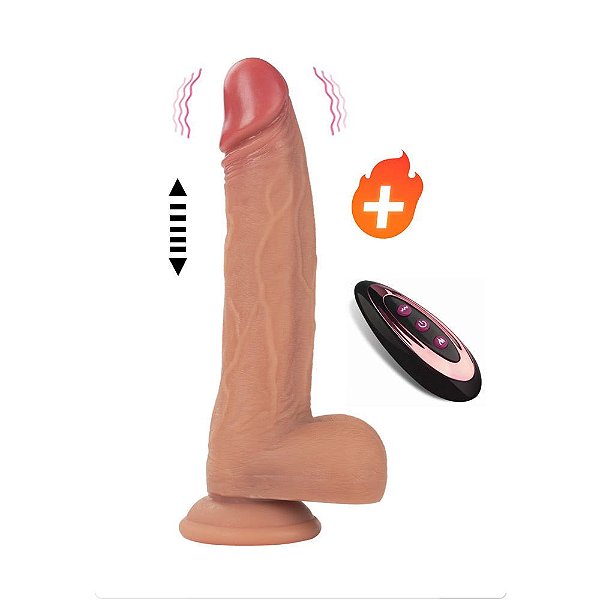 Pênis Realístico 22 Cm: 9 Modos Vibração e 3 Modos Vai e Vem