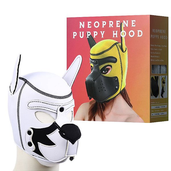 Capuz com Focinho Removível para Fetiche - Neoprene Puppy Hood
