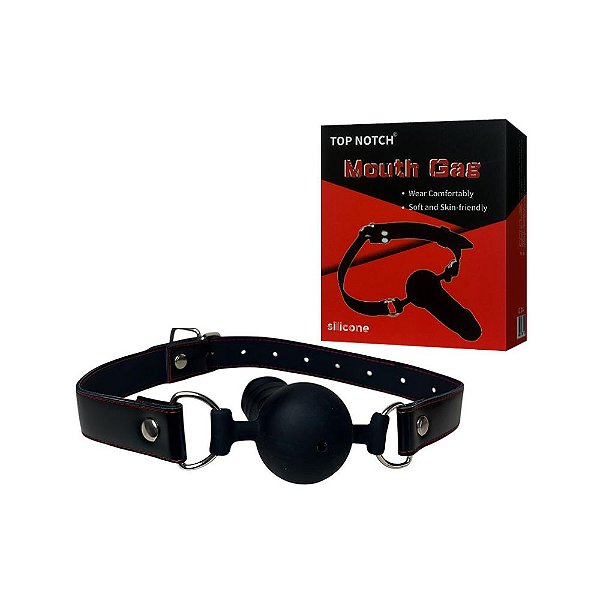 Mordaça com Pênis Realístico e Fivela Ajustável