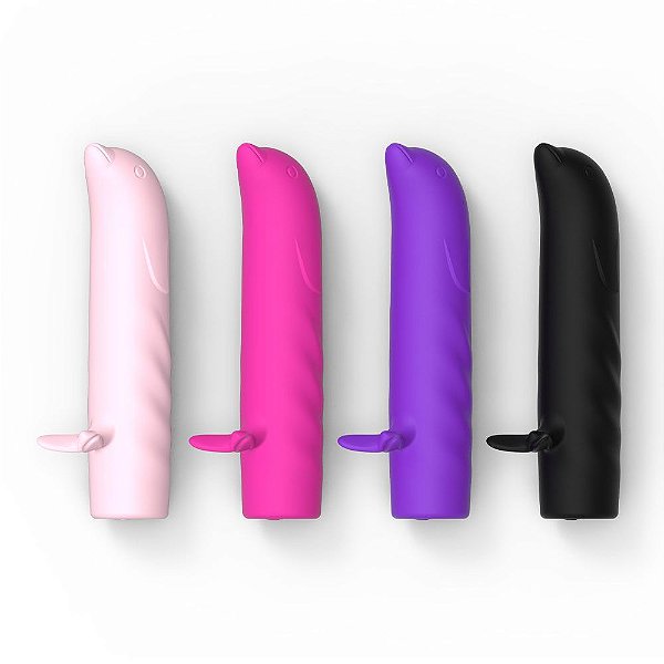 Mini Vibrador Golfinho Recarregável para Ponto G: 10 Modos