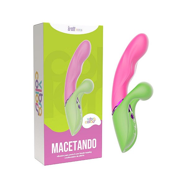 Vibrador Ponto G com Tapping e Estimulador Clitoriano - Macetando Intt Toys