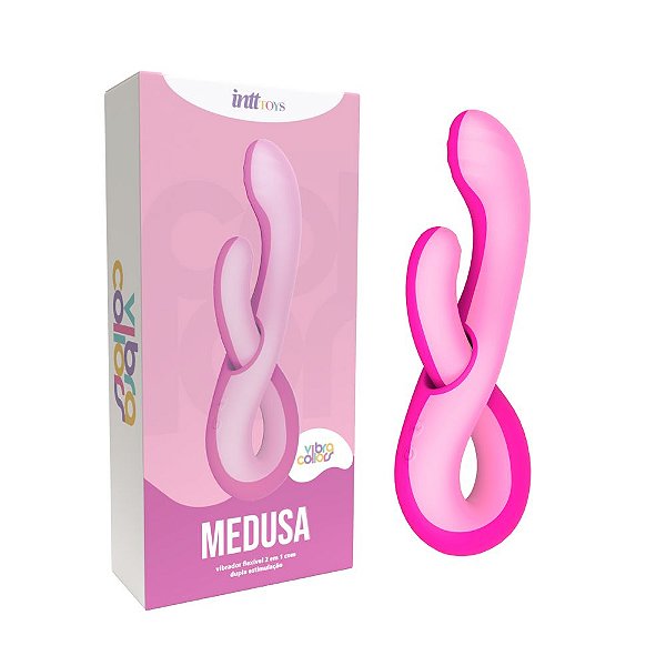 Vibrador Dupla Estimulação e Flexibilidade: - Medusa Intt Toys