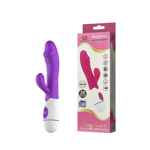 Vibrador Ponto G e Estimulador Clitoriano: 30 Vibrações - Daphins