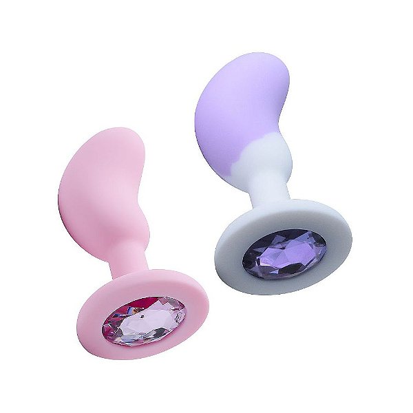 Plug Anal em Silicone com Pedra – 8,2 Cm