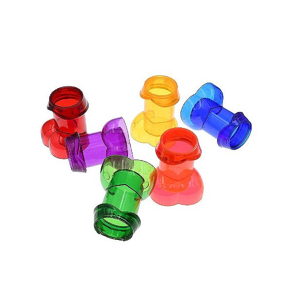 Kit com 6 Copos de Shot Eróticos – Formato de Pênis