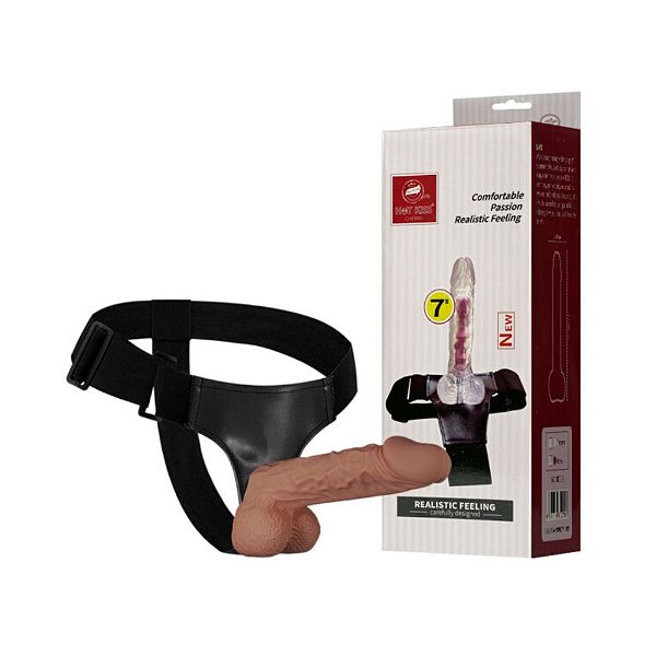 Cinta Peniana com Pênis Realístico: Toque Natural - Hot Kiss