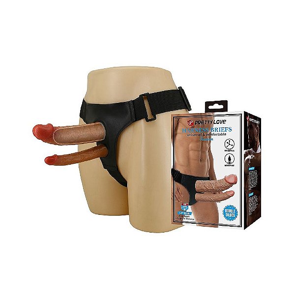 Capa Peniana com Cinta e Pênis Duplo - Pretty Love Keaven