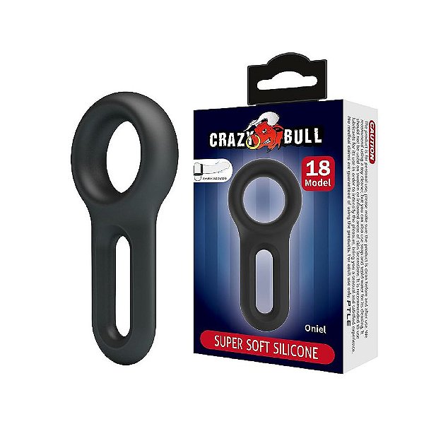 Anel Peniano Duplo Texturizado em Silicone - Crazy Bull Oniel