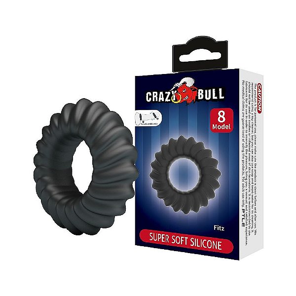 Anel Peniano Texturizado em Silicone - Crazy Bull Fitz