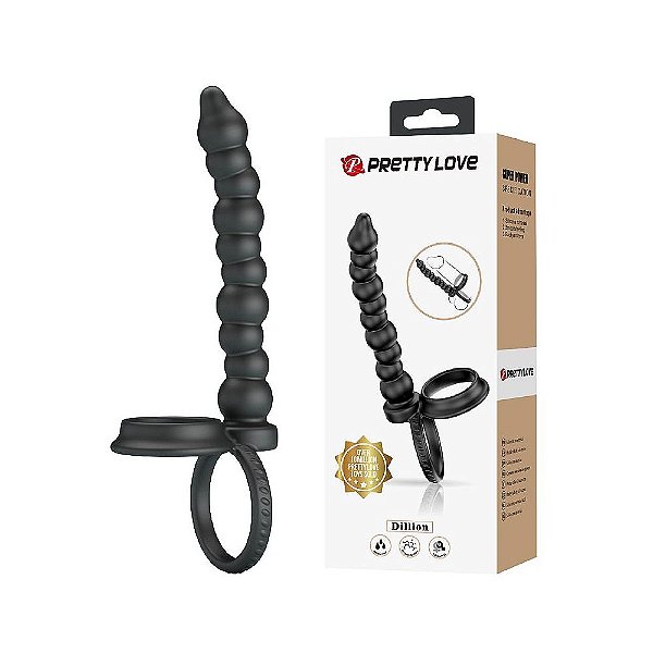 Anel Peniano com Plug Anal Escalonado – Pretty Love Dillion