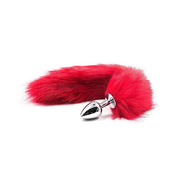 Plug Anal com Cauda de Raposa Vermelho: Tamanho P - Fetiche e Estilo