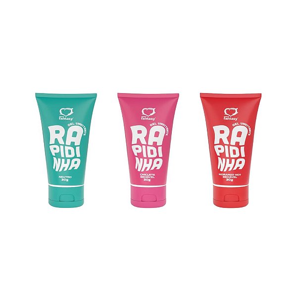 Gel Lubrificante Beijável Rapidinha 30g: 3 Sabores - Sexy Fantasy