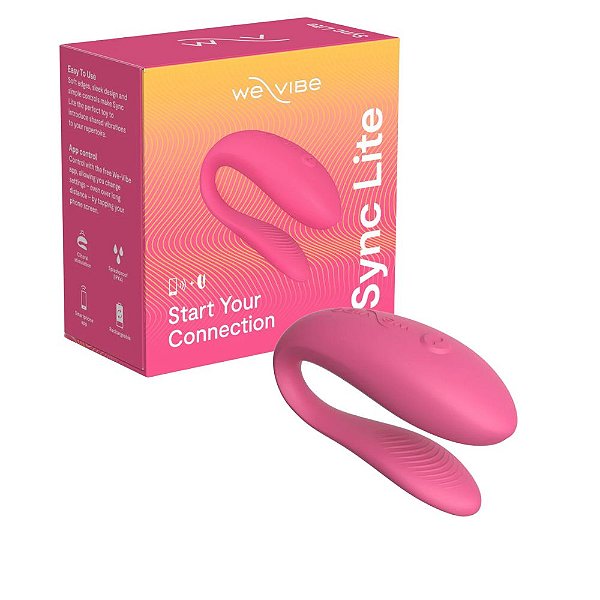 Vibrador Casal com Controle por Aplicativo Rosa - We-Vibe Sync Lite