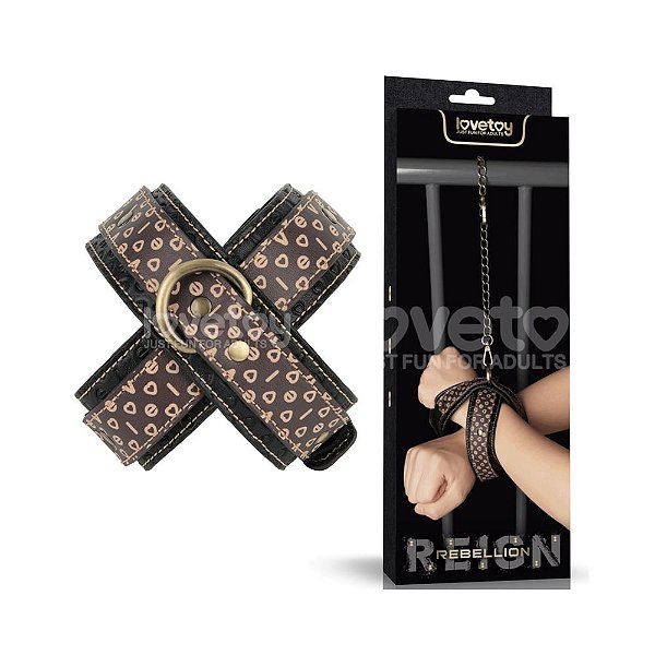 Algemas de Pulso Cruzadas Com Corrente – Rebellion Reign Lovetoy