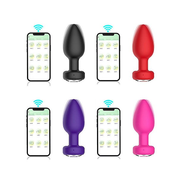 Plug Anal Em Silicone: 10 Modos de Vibração e Controle por Aplicativo