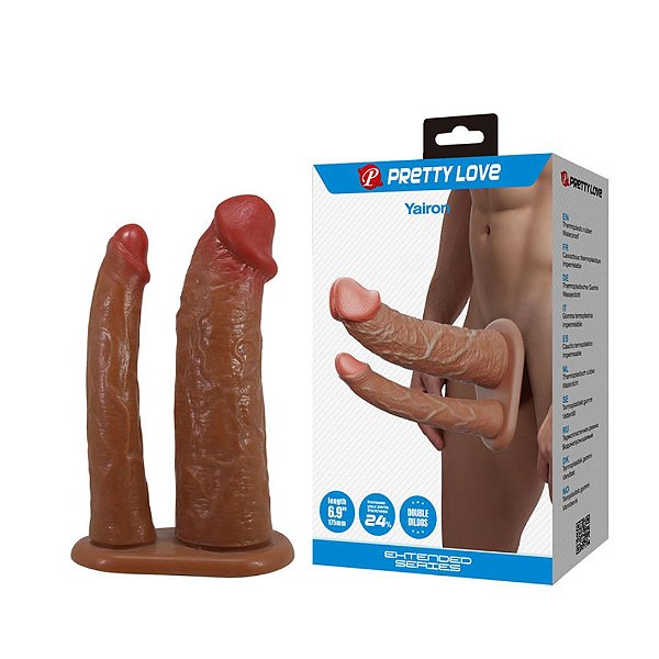 Capa Peniana Dupla: com Veias, Glande e 4cm de Extensão - Yairon