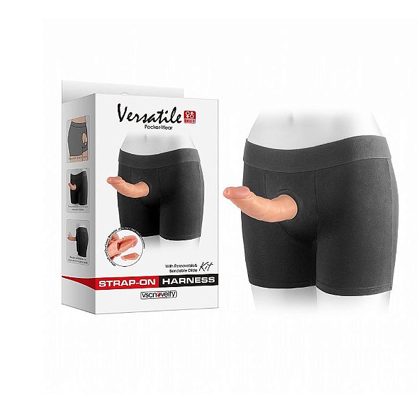 Cinta Peniana: Formato de Cueca Boxer com Pênis Strapon - Vscn Velty