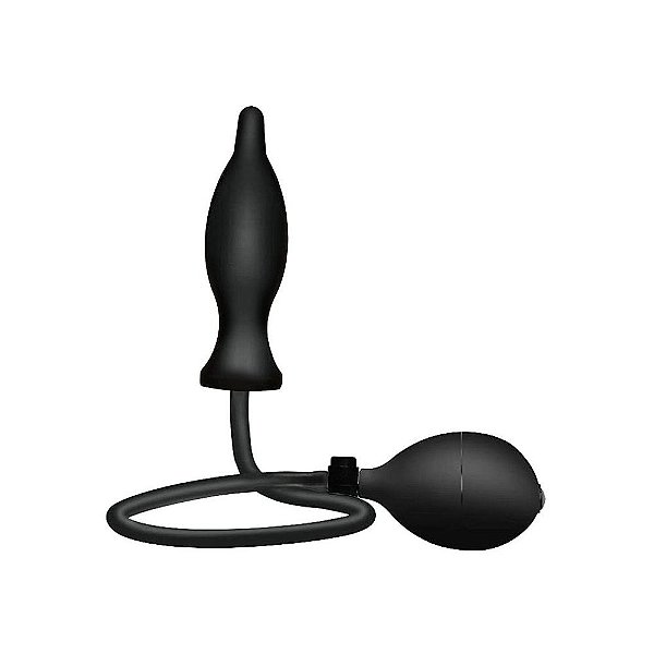 Plug Anal Inflável com Pera para Expansão e Prazer - 11,5 cm