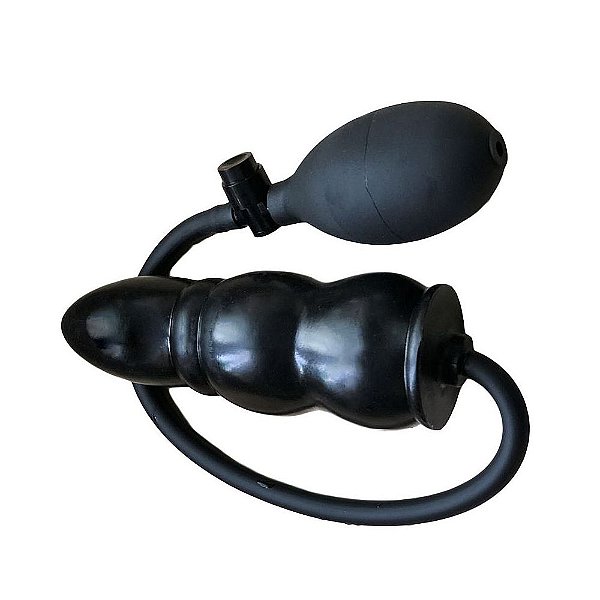 Plug Anal Escalonado Inflável Com Pera: Expansão e Prazer - 15,5 cm