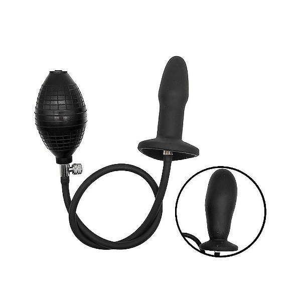 Plug Anal Inflável com Pera: Expandindo Sensações - 10,5 cm