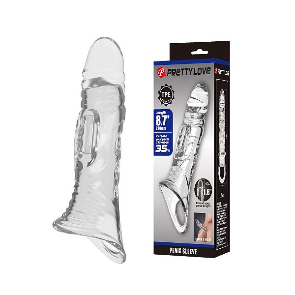 Capa Peniana Extensora: Ultra-Realista com Anel - Pretty Love Zac