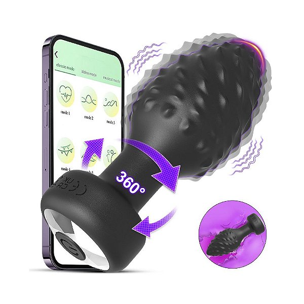 Plug Anal: Vibração, Rotação, Texturizado e Controle por Aplicativo