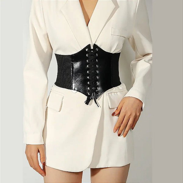 Cinta Larga Estilo Corset Underbust Lust of Love – Elástica com Amarração Frontal