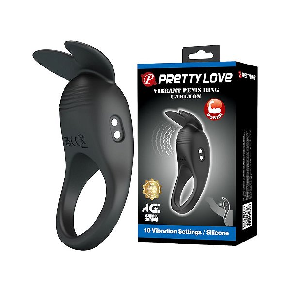 Anel Peniano: Vibração e Estímulo Clitoriano - Pretty Love Carlton