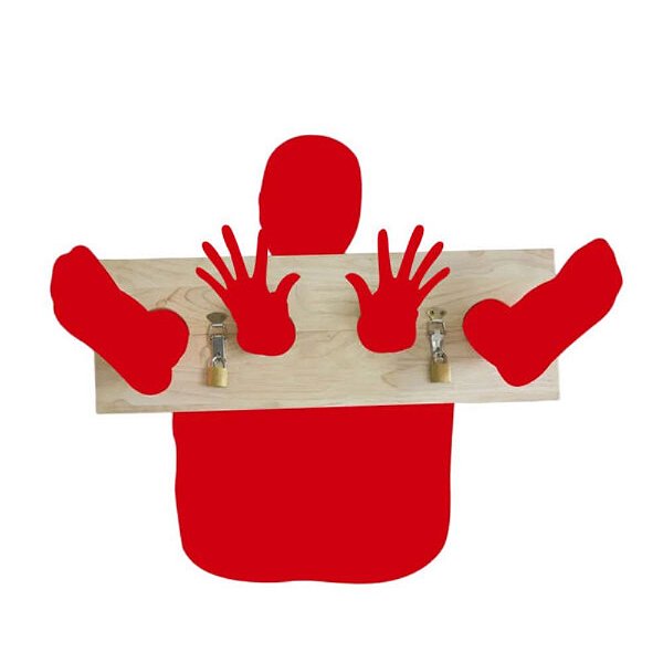 Placa de Restrição Profissional em Madeira para Imobilização