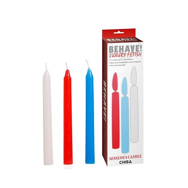 Kit 3 Velas Sensoriais: Baixa Temperatura para Massagem e Fetiche