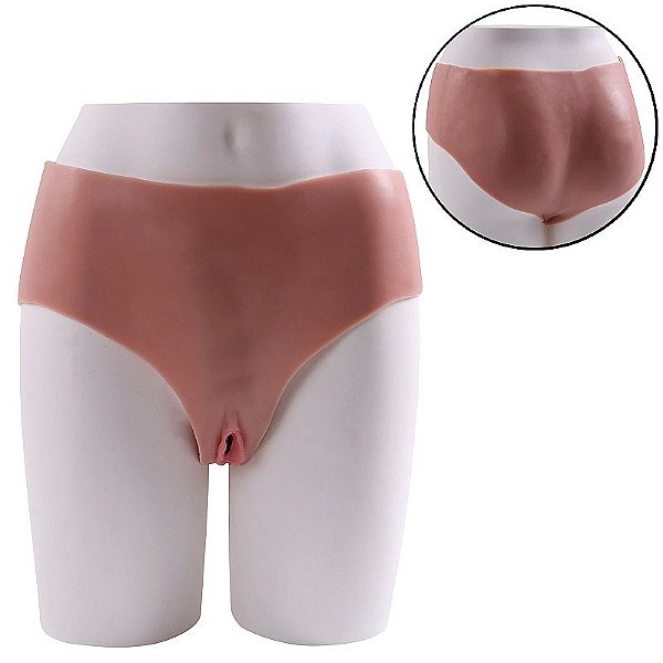 Cinta Formato Calcinha com Vagina Realista e Penetrável | Ajuste até 160 Cm