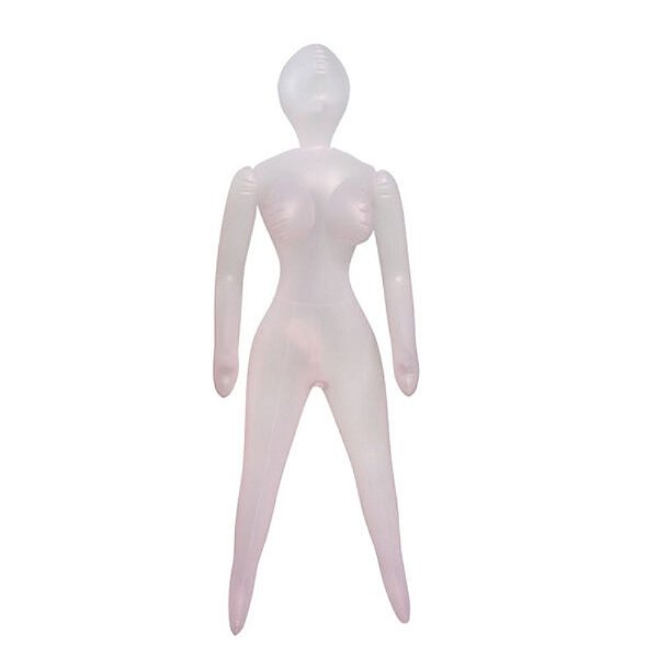 Boneca Inflável Translúcida Realista 1,60m | 2 Canais