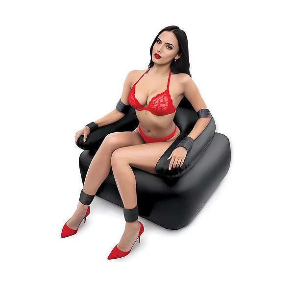 Poltrona Inflável BDSM com Algemas de Pulso e Tornozelo - Love Chair