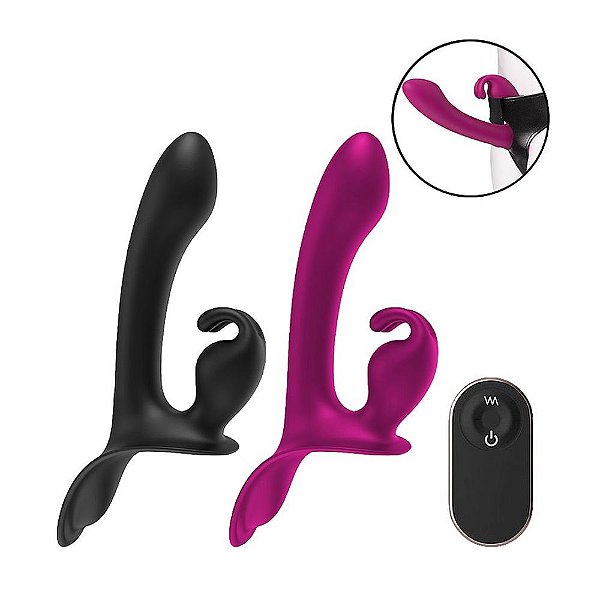 Vibrador Strapless Lord Rabbit com Controle Remoto e 3 Motores – S-Hande