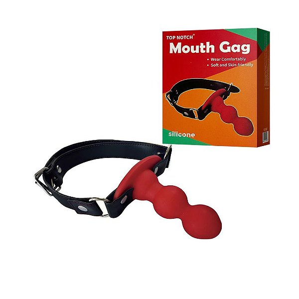 Mordaça Mouth Gag: Penetrador Escalonado Em Silicone para Dominação Intensa