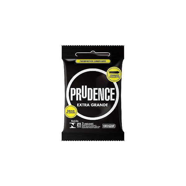 Preservativo Prudence Extra Grande 56mm – Conforto e Segurança (3 unidades)