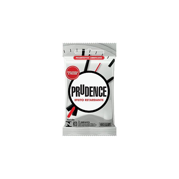 Preservativo Prudence Efeito Retardante: Controle e Prazer Prolongado (3 unidades)
