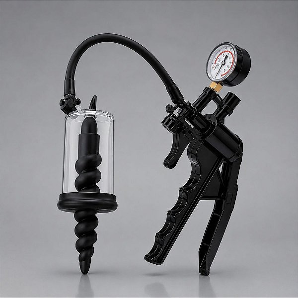 Bomba De Sucção Anal – Com Cilindro Transparente, Haste Em Espiral E Manômetro – Rosebud Pump
