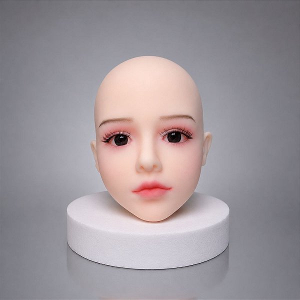 Cabeça Avulsa Boneca Realística Com Boca Penetrável E Peruca TPE