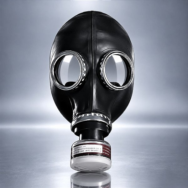 Máscara De Gás Em Borracha BDSM – Fetiche Wear E Cosplay GP-5 – Com Filtro Rosqueável