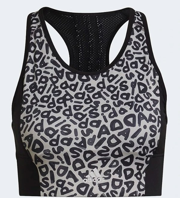 Top Cropped Esportiva Estampada Farm Rio Aeroready 3-Stripes GS6339