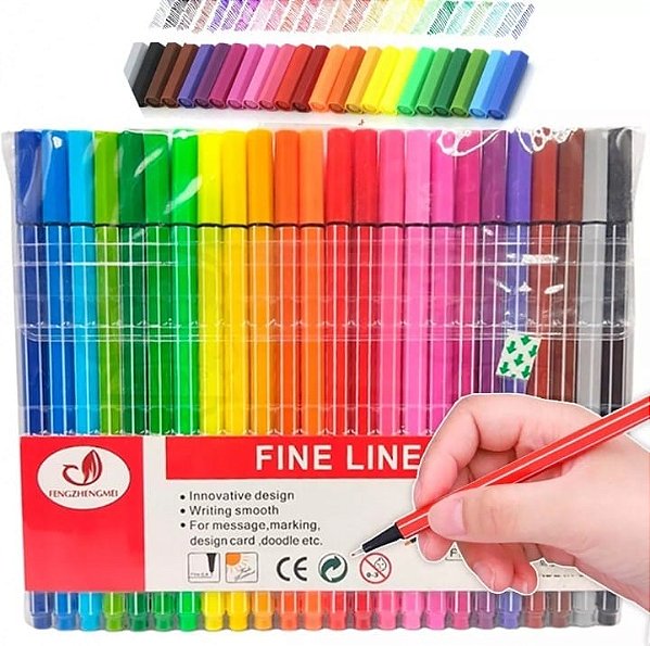 Caneta Fine Line 24 cores