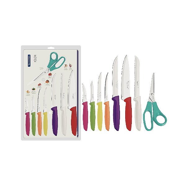 Jogo de Facas Tramontina 8 Peças "Colorido"