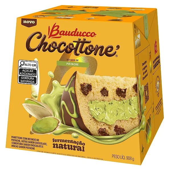Chocottone Bauducco Recheio de Pistache 908g