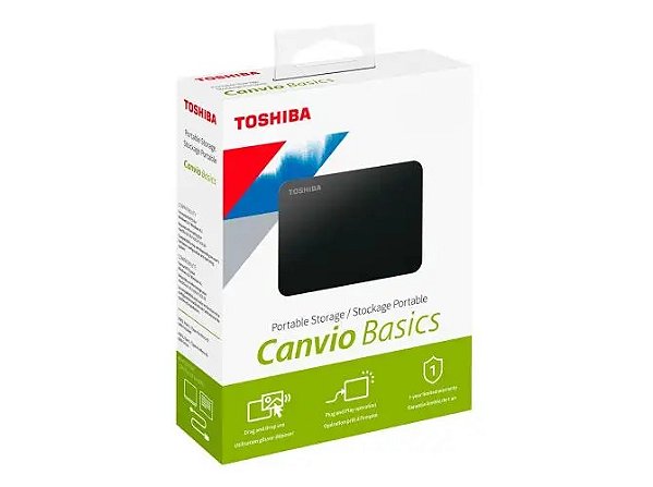 HD Externo Toshiba 4TB Canvio Basics Preto HDTB440XK3CA I
