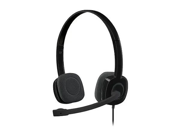 Headset Logitech H151 Preto estéreo analógico - 981-000587