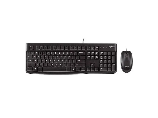 Kit Teclado e Mouse Logitech MK120 Preto USB - 920-004429